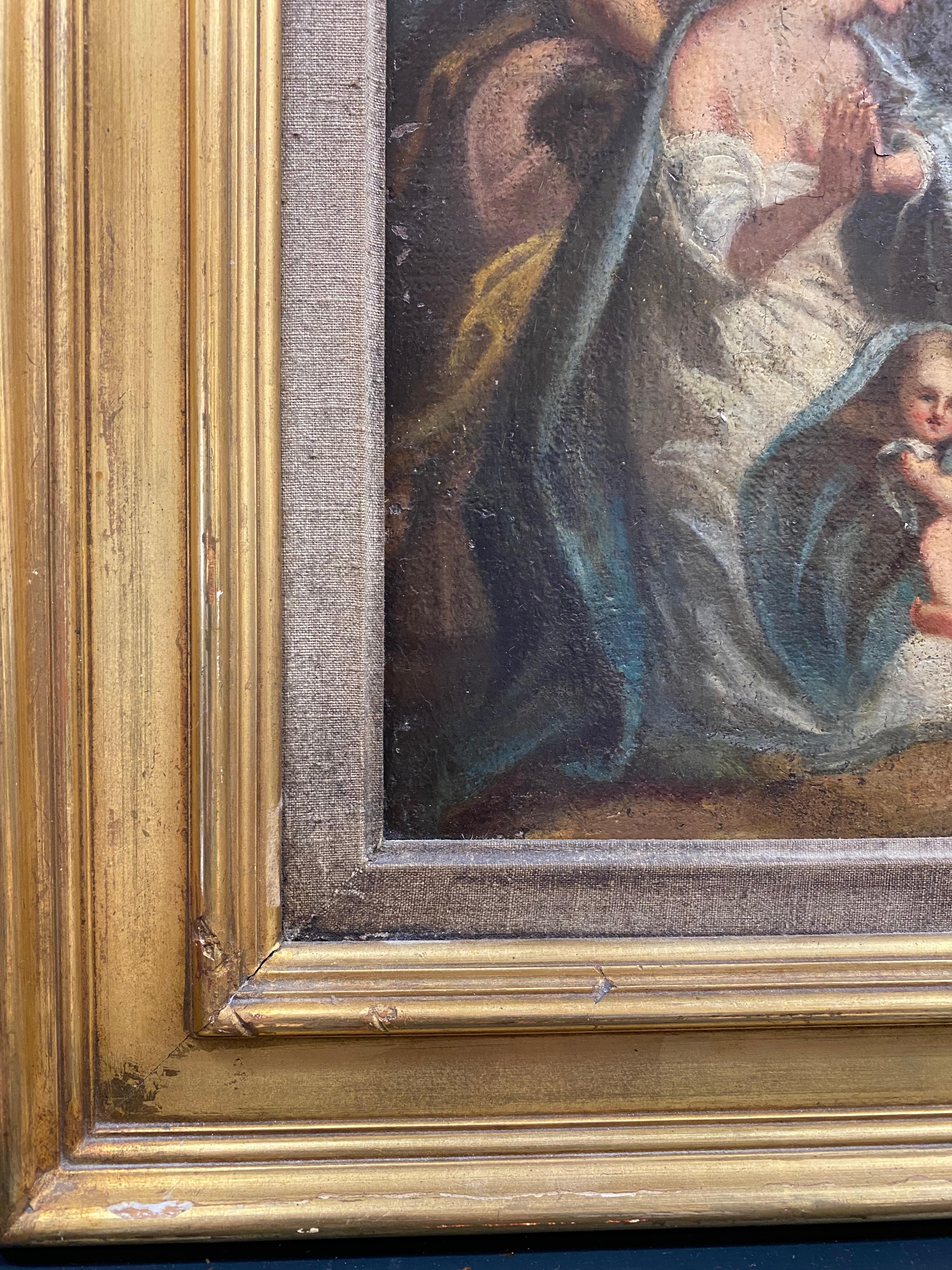 18th/19th Century French Old Master Oil Christ entering Jerusalem For Sale 1
