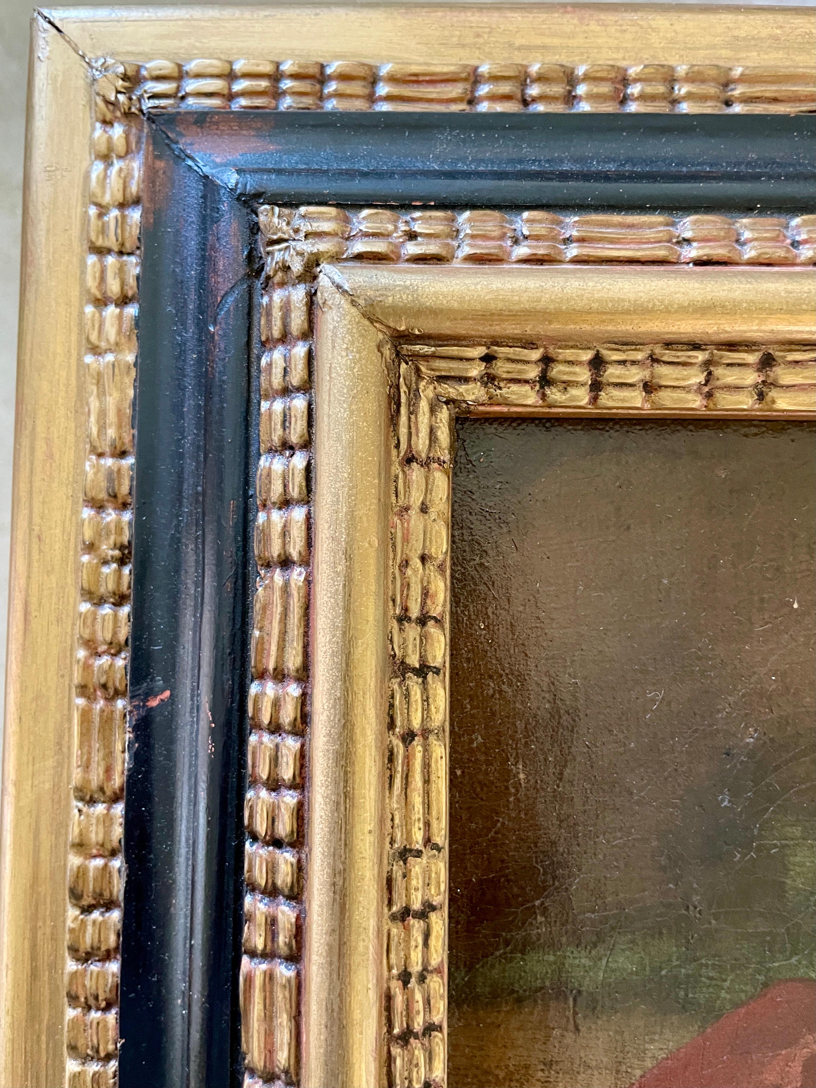Beautiful French Old Master Painting of a Child. Gorgeous details painted on canvas. This is an early 18th Century original old master painting. Nice simple frame too that allows the eye to focus in the painting. Add some French Style to your home. 