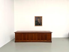 French old oak shop counter from the early twentieth century