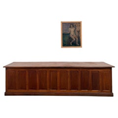 French old oak shop counter from the early twentieth century