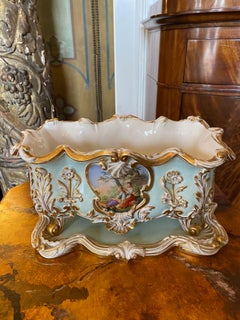 French Old Paris Jardiniere with under Plate