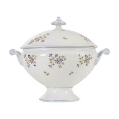 French Old Paris Porcelain “Cornflower” Pattern Tureen