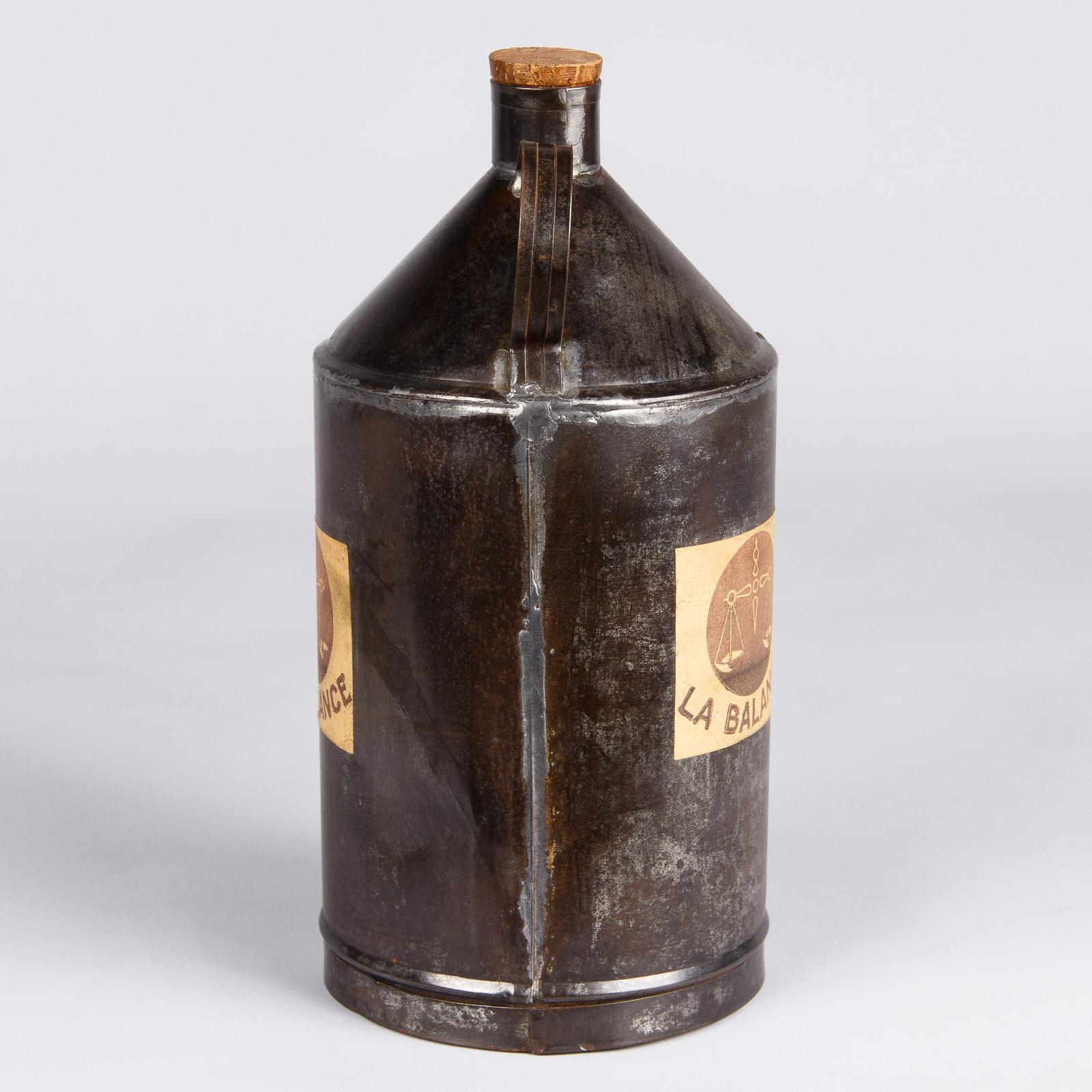 French Olive Oil Metal Can, 1920s 2