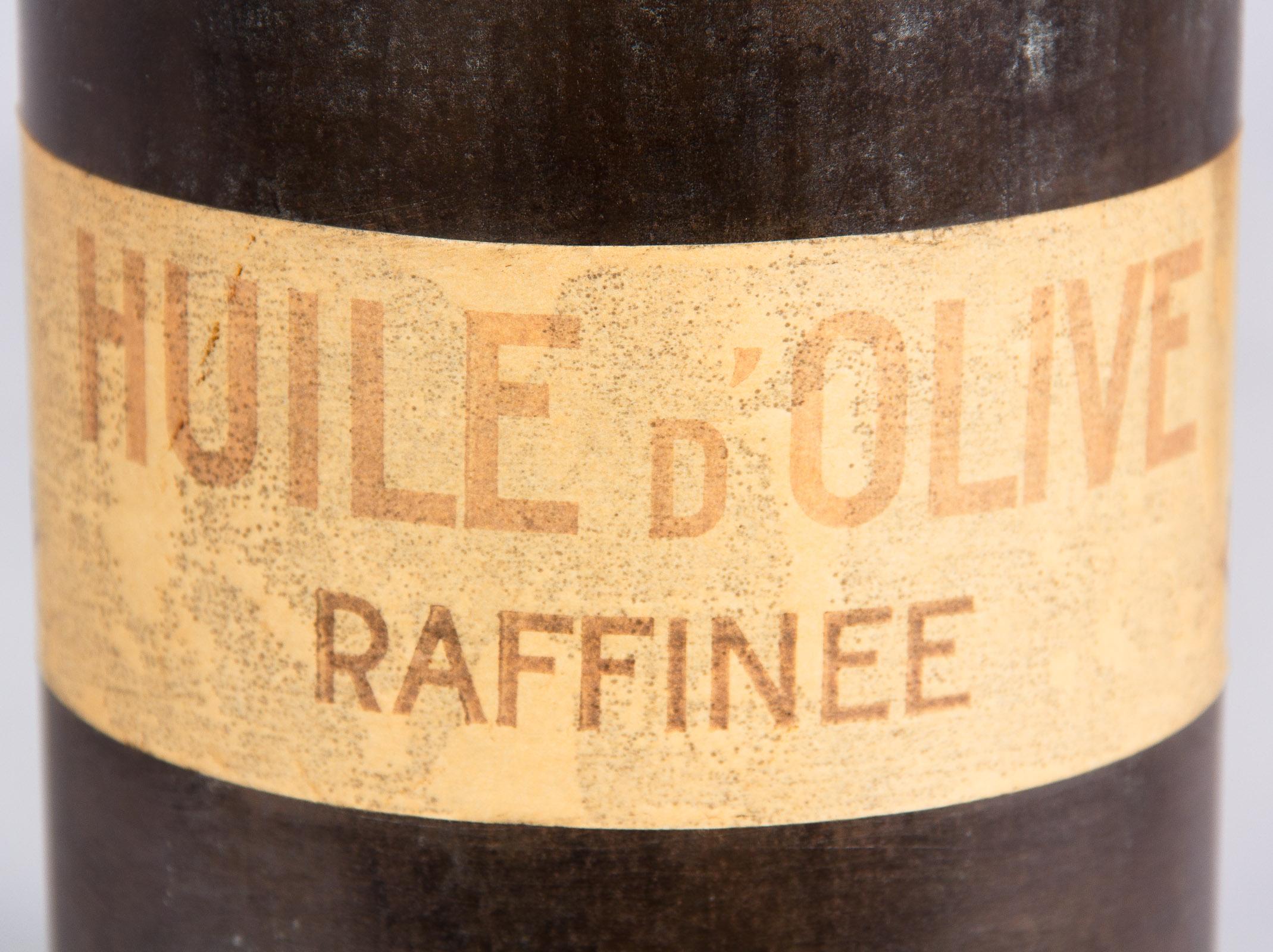 French Provincial French Olive Oil Metal Can, 1920s