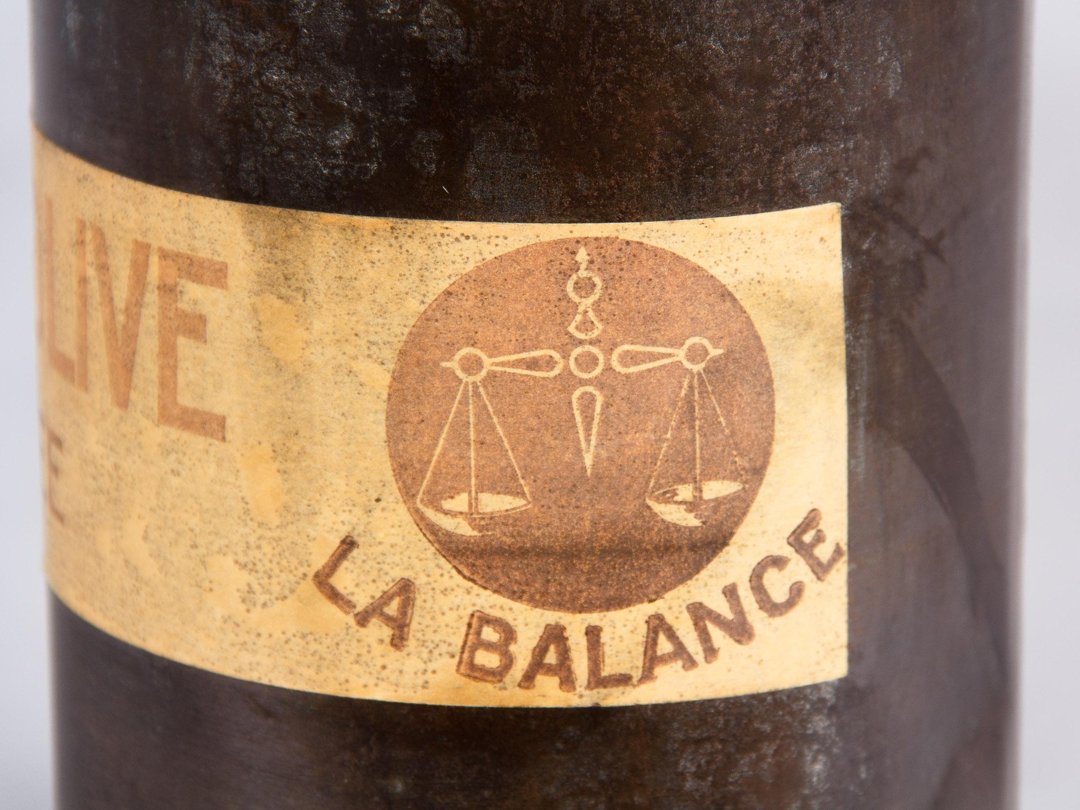 French Olive Oil Metal Can, 1920s In Good Condition In Austin, TX