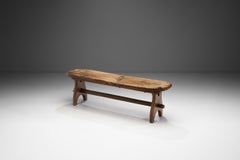 French Olive Wood Bench, France, 1970s