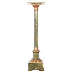 French Onyx and Brass Column