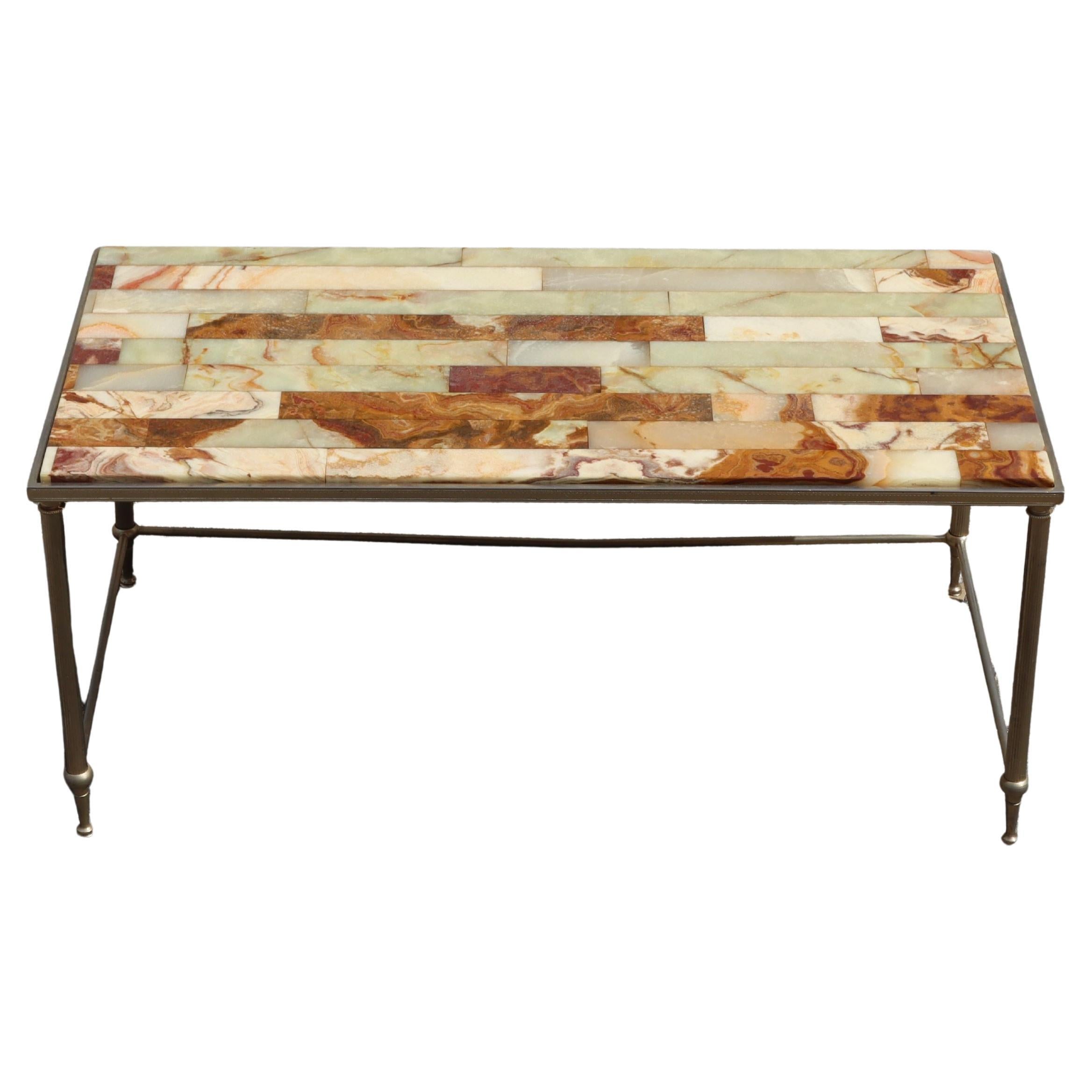 French Onyx  Coffee Table - Maison Jansen Style-70