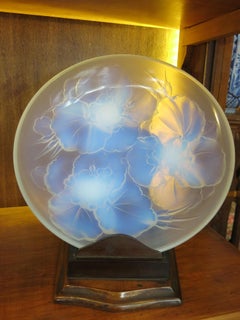 Placa de vidrio opalescente francés, Etling, Francia