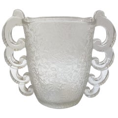 French Opalescent Glass Vase by Pierre D'Avesn