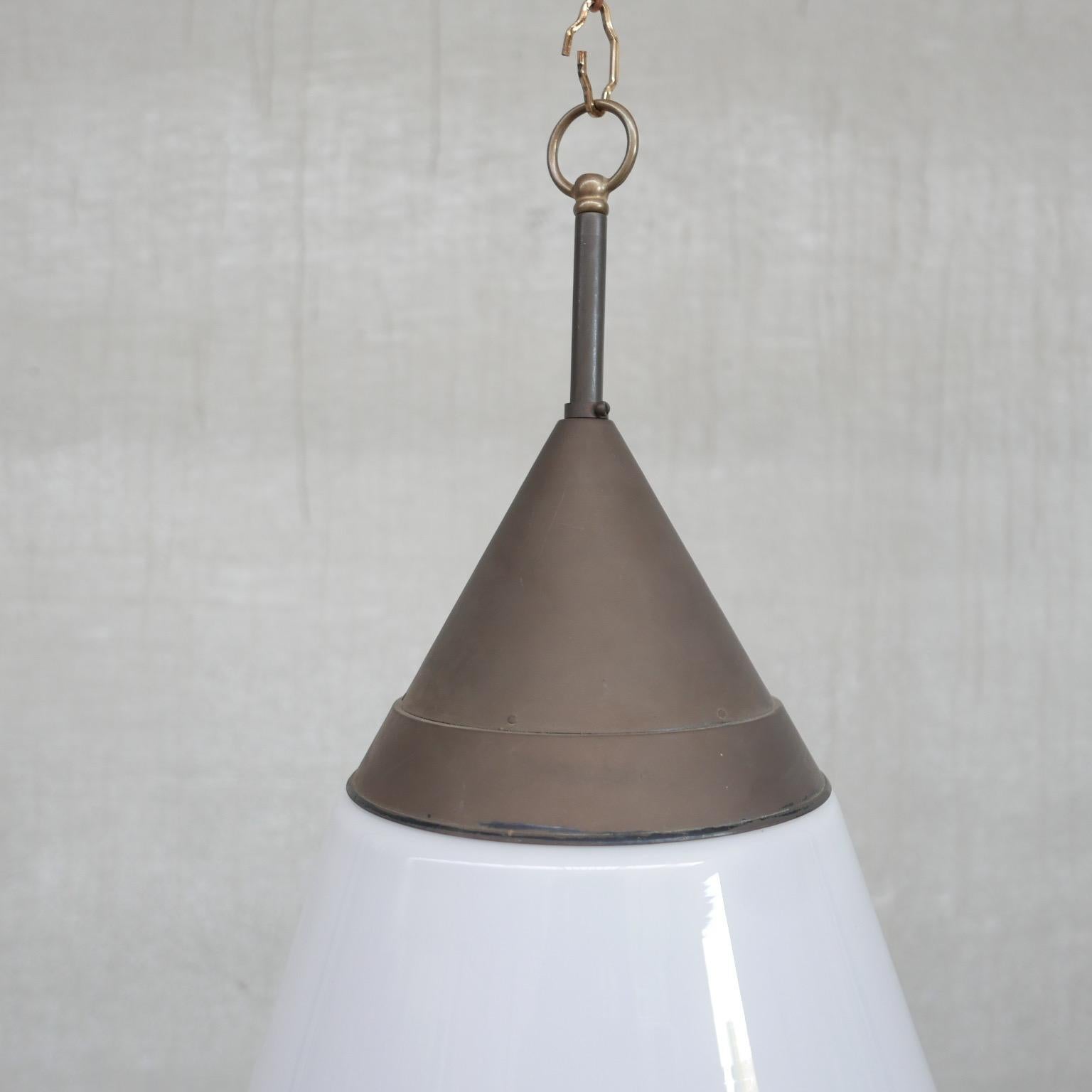 French Opaline Antique Pendant Light 1