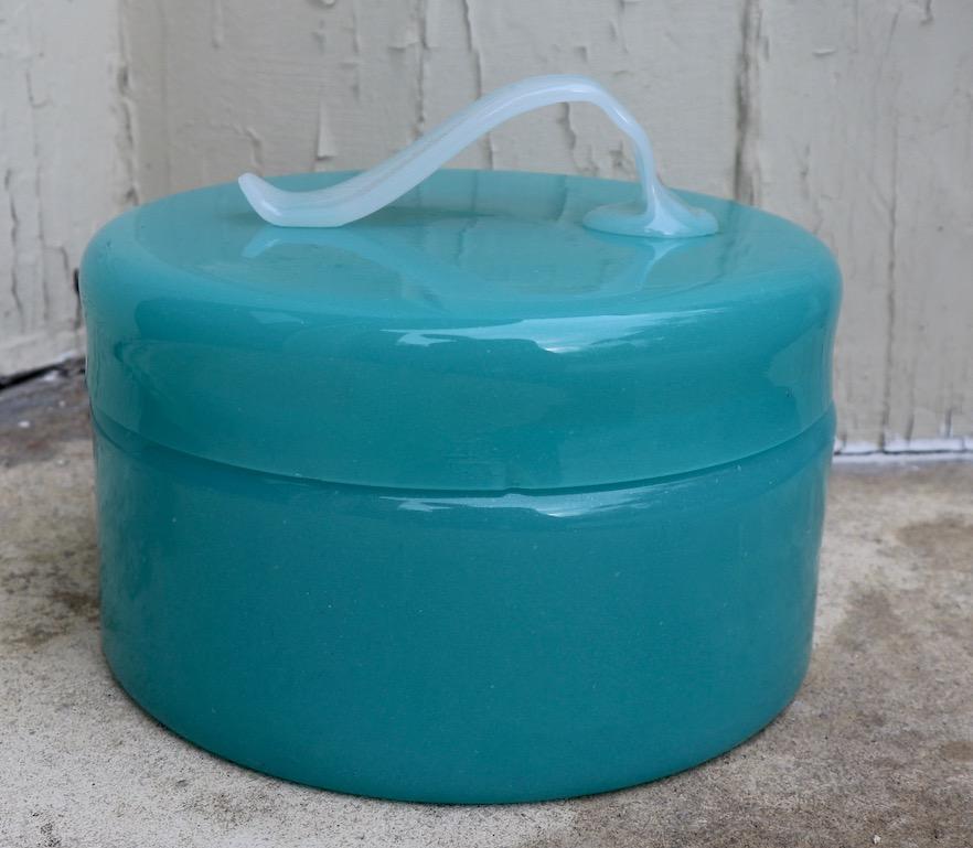 Art Deco French Opaline Glass Box