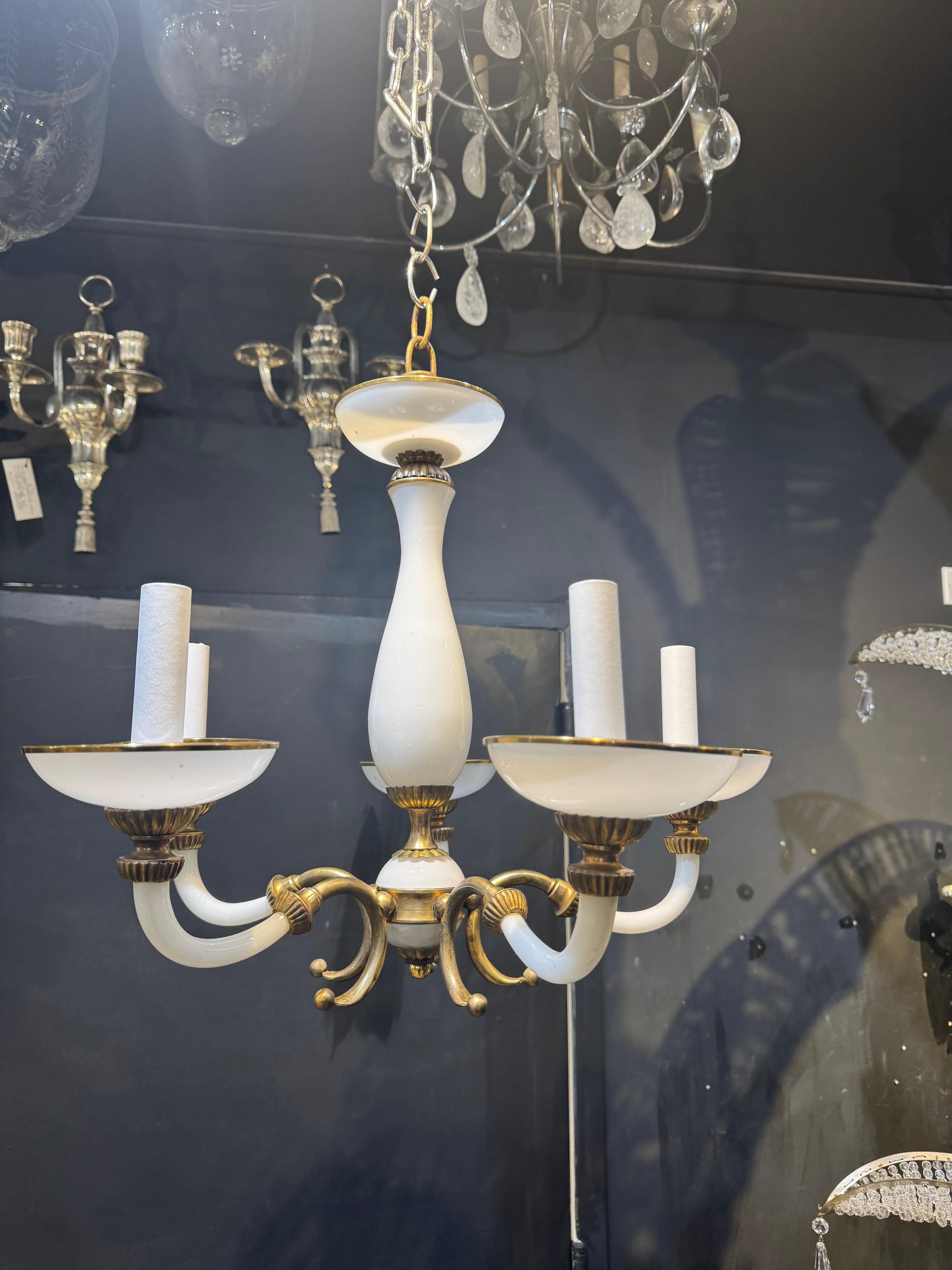 Bronze Lustre en verre French Opaline en vente