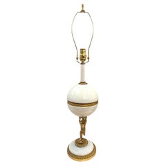 Lámpara de cristal French Opaline