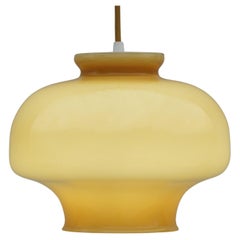 French Opaline Glass Pendant Light, C1970