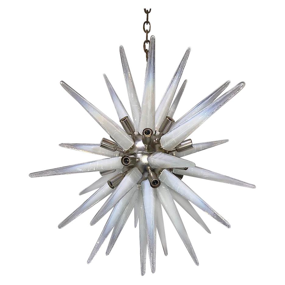 French Opaline Glass Sputnik Light Fixture For Sale