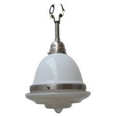 French Opaline Glass Stepped Pendant Light