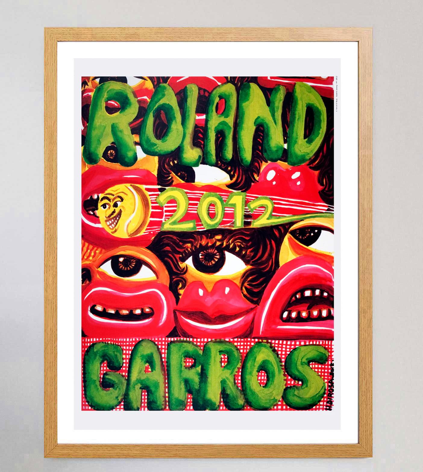 Contemporary French Open Roland Garros 2012 Original Vintage Poster For Sale