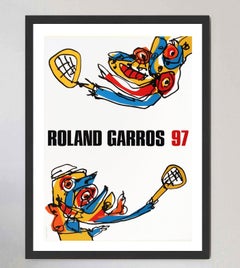 French Open Roland Garros Original Poster by Antonio Saura, 1997