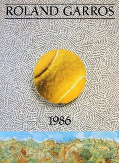 French Open Roland Garros Original Poster by Jiri Kolar, 1986