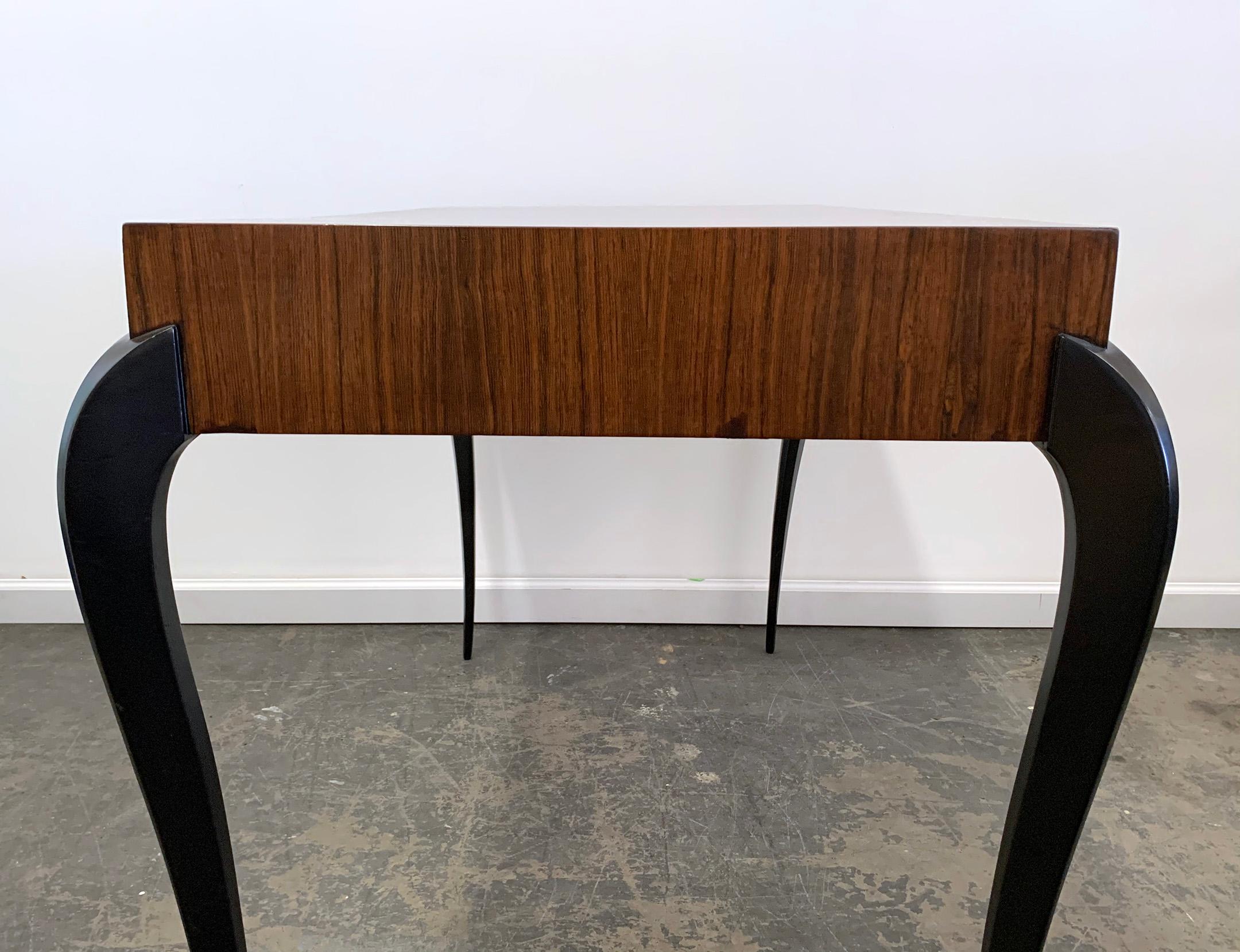 French or Italian Art Deco Rosewood Writing Desk, circa 1940s 2