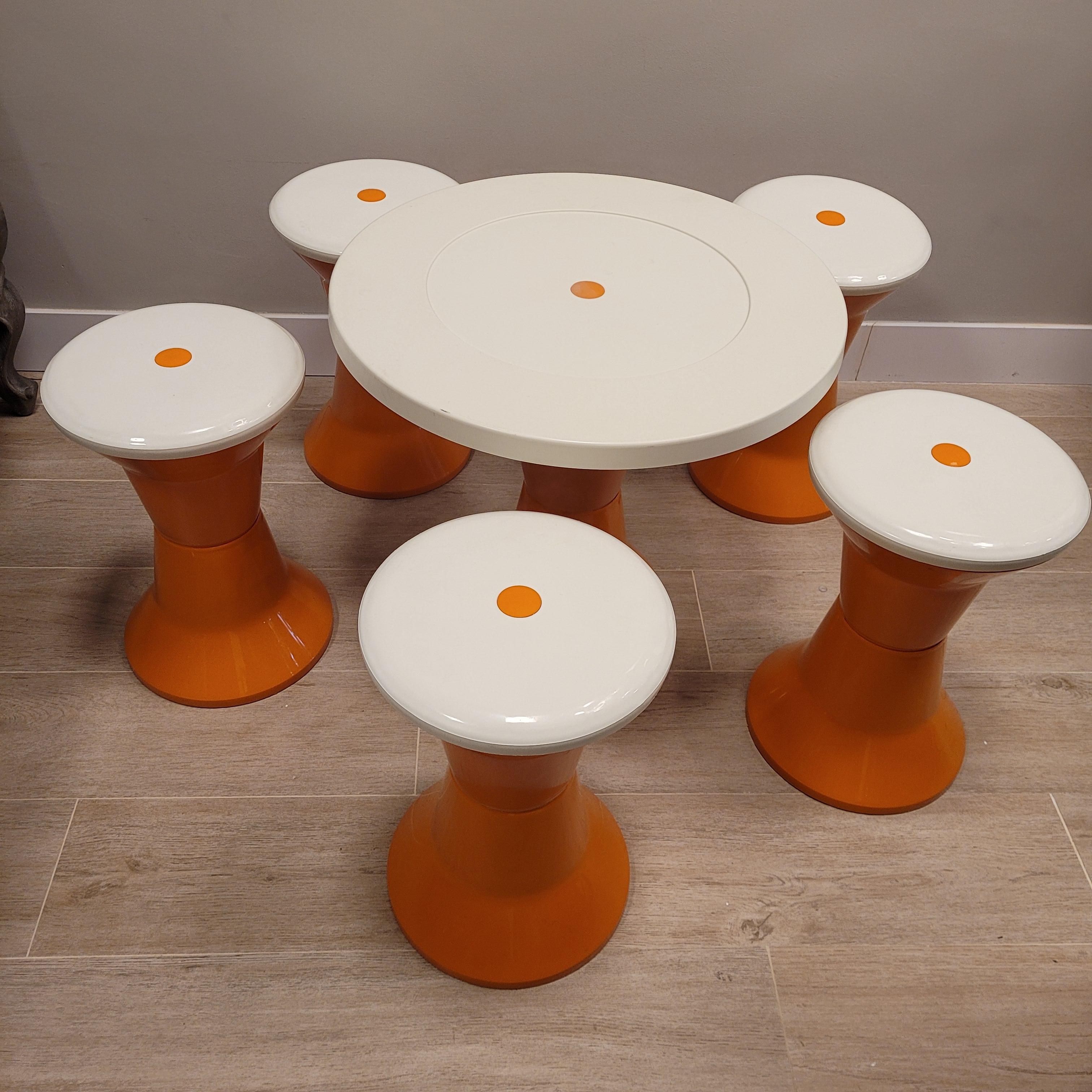 The Tam - Tam stool is an essential piece of furniture from the 20th century. It was created in 1968 by the French designer Henry Massonet. This plastic stool was originally a removable, elevated seat for fishing enthusiasts. Its careful