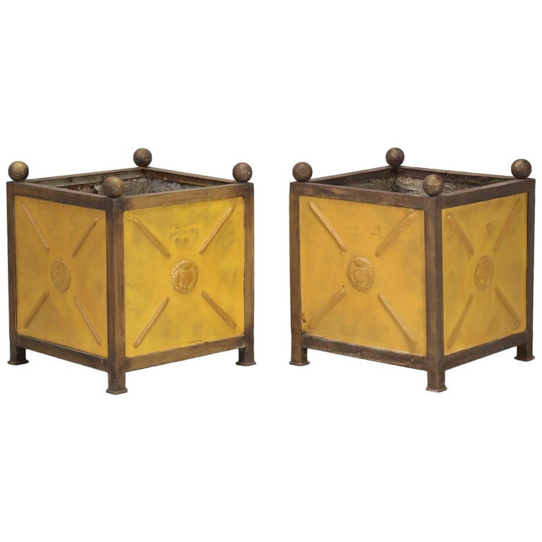 French orangery jardiniere planters, 1990s, offered by Antiques on Old Plank Road