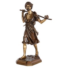 French Orientalist Bronze Sculpture of Arab Bedouin Man by Emile Pinedo