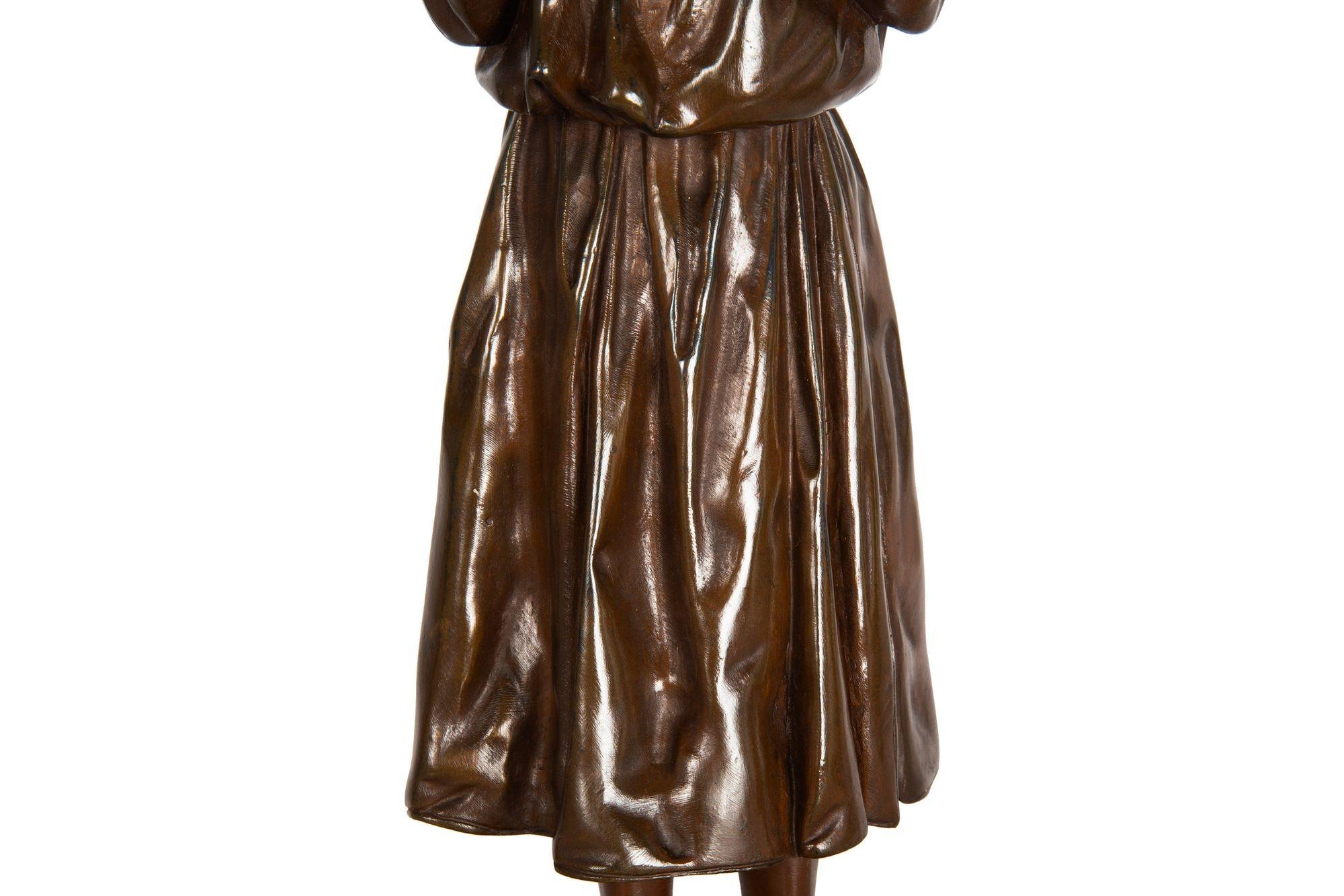French Orientalist Bronze Sculpture of Arab Man in Prayer by Antoine Bofill 5