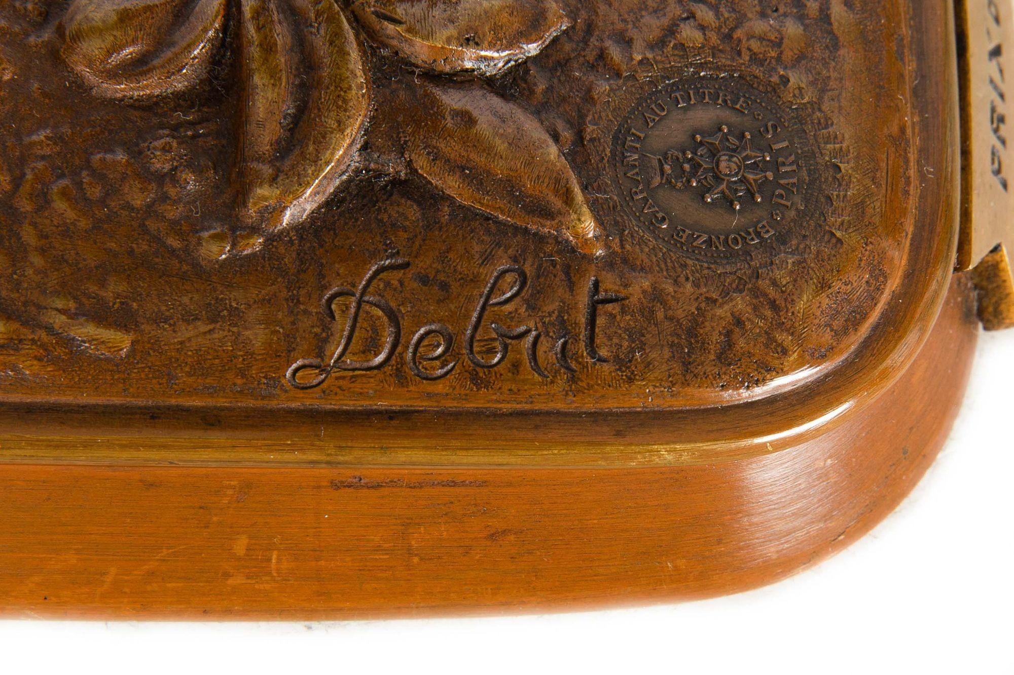 Französische orientalistische Bronzeskulptur eines tunesischen Fruit Sellers von Marcel Debut im Angebot 7