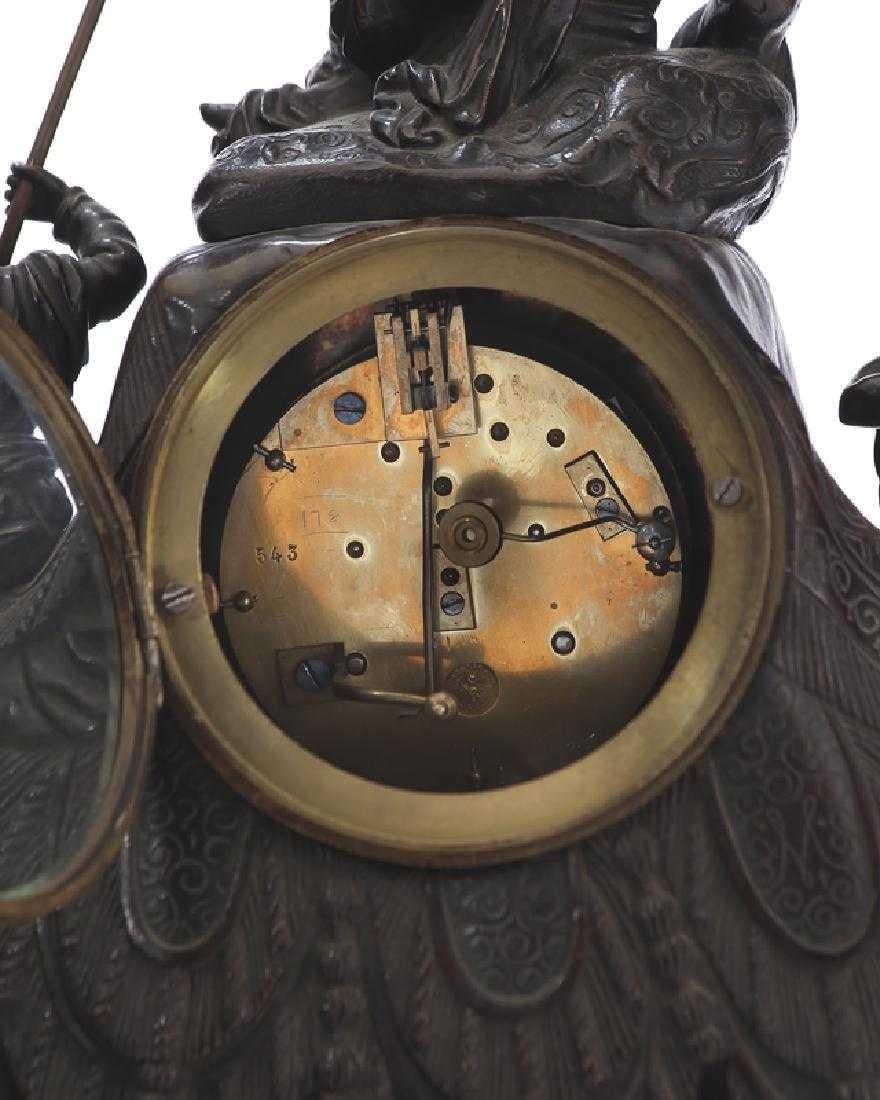 French Orientalist Elephant Clock, 19th Century 6