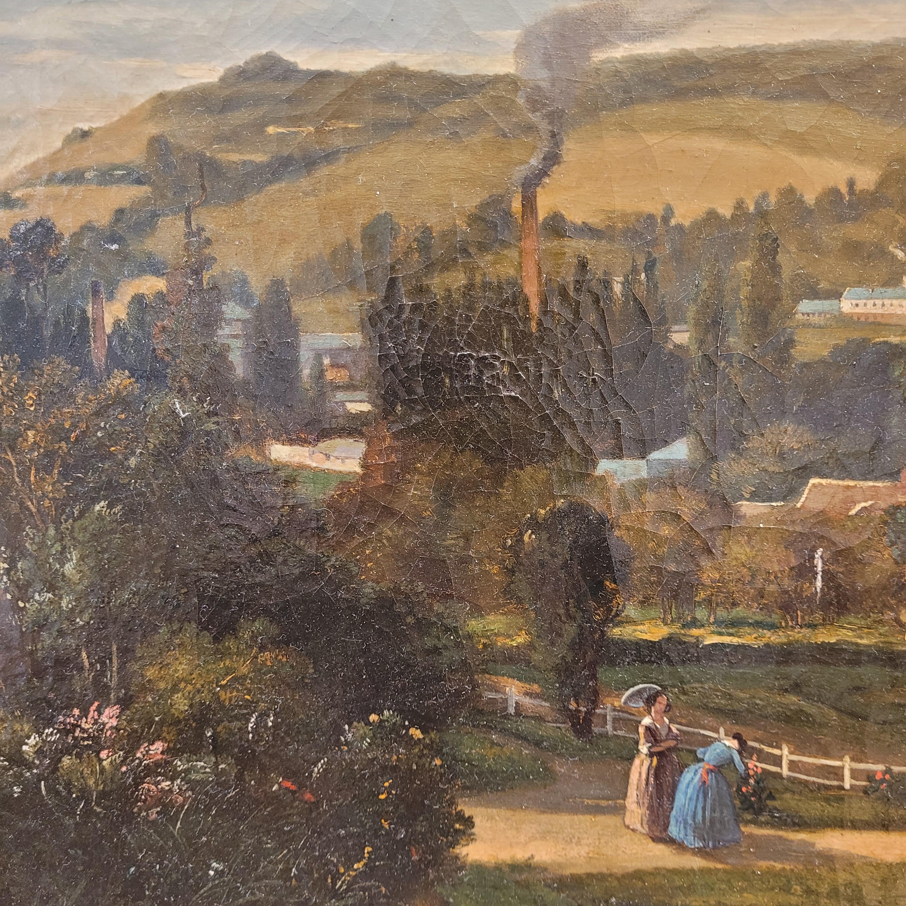 Französischer Orientalist Öl auf Leinwand, Landschaft von Narcisse Berchère im Angebot 5