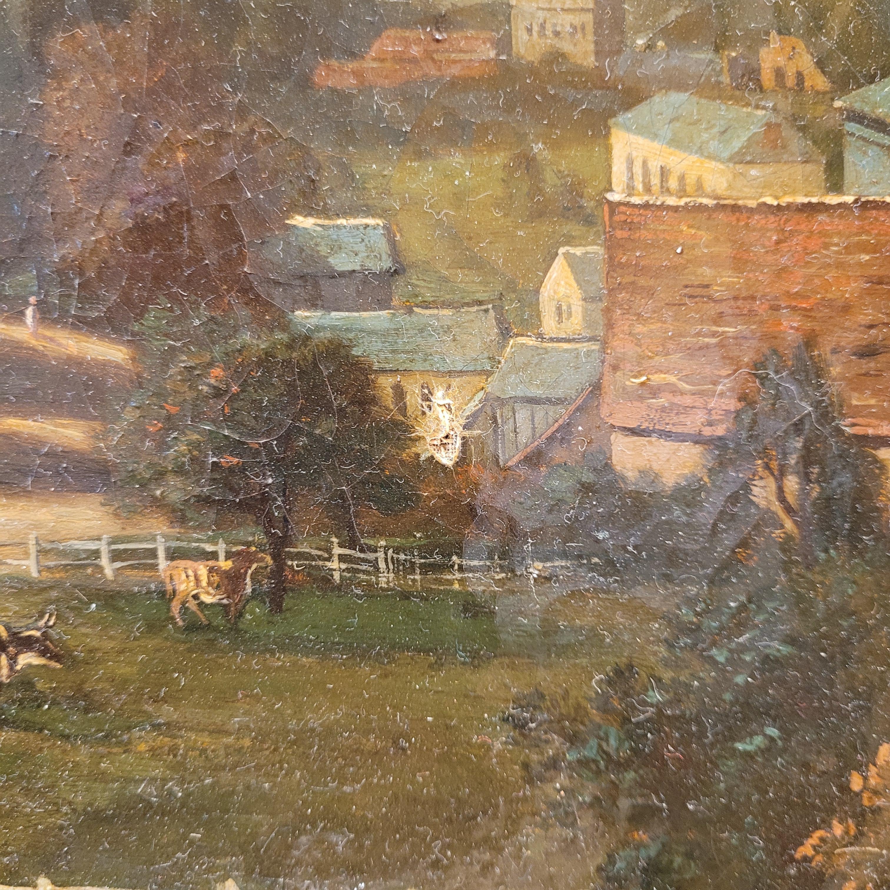 Französischer Orientalist Öl auf Leinwand, Landschaft von Narcisse Berchère im Angebot 9