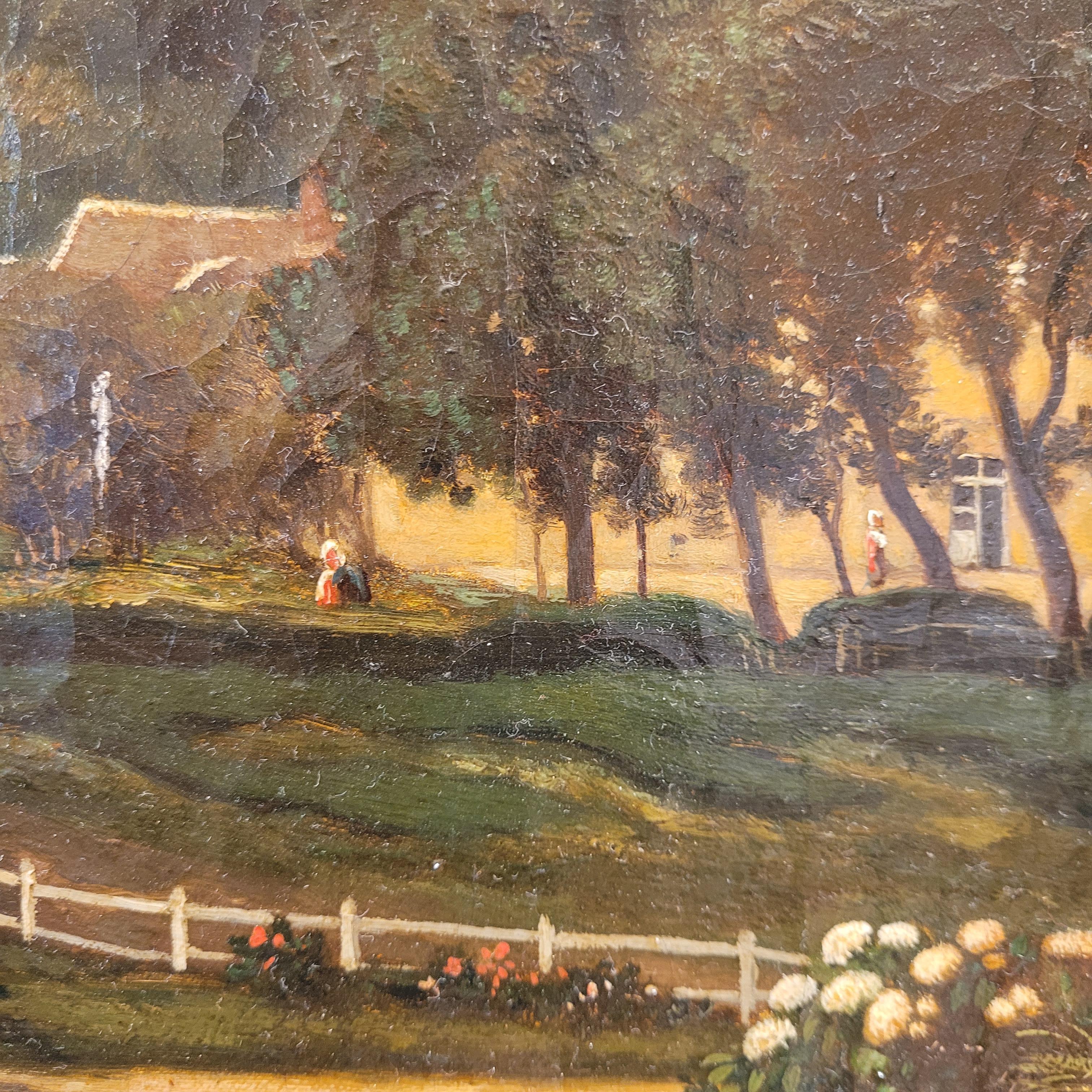 Französischer Orientalist Öl auf Leinwand, Landschaft von Narcisse Berchère im Angebot 12