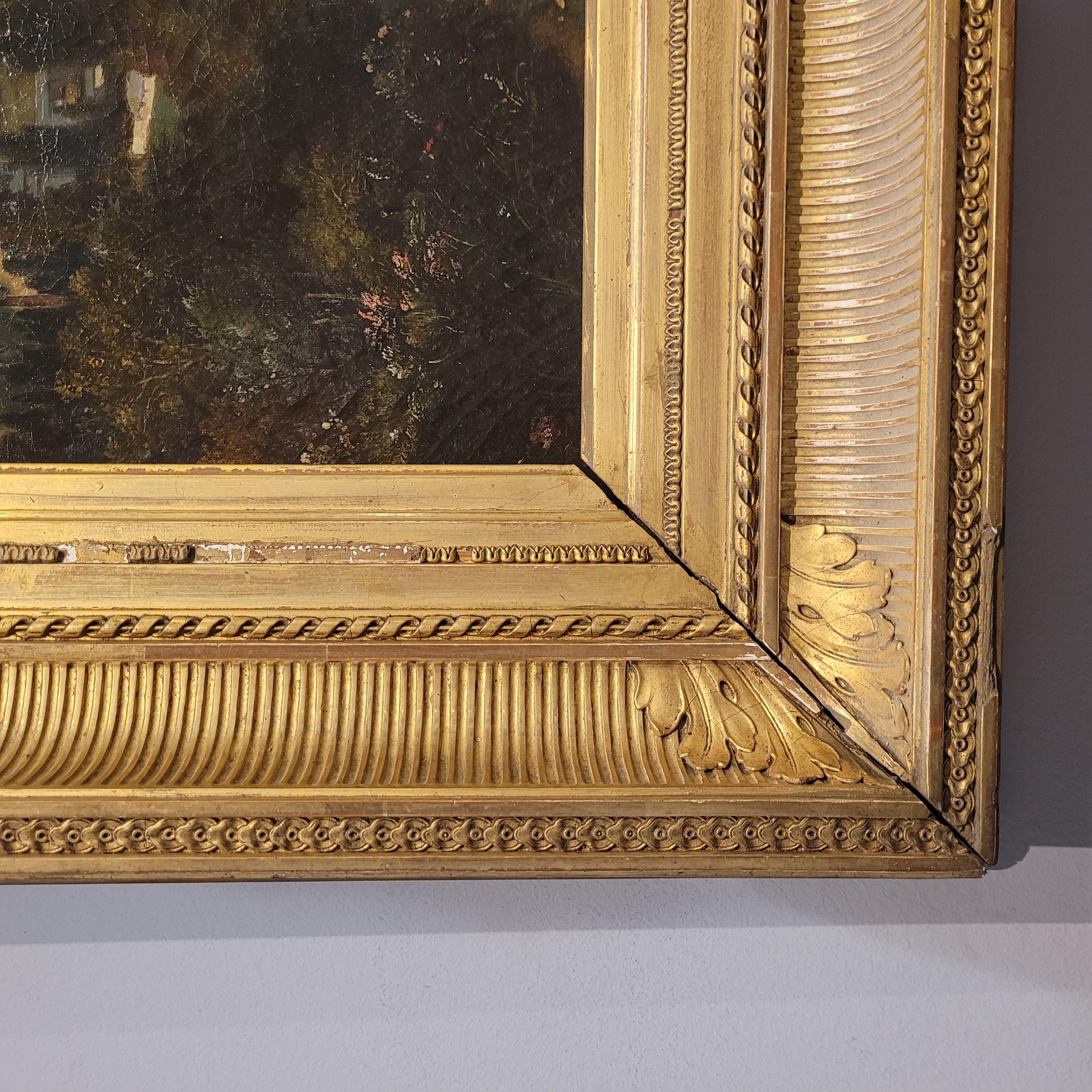 Französischer Orientalist Öl auf Leinwand, Landschaft von Narcisse Berchère im Zustand „Gut“ im Angebot in Valladolid, ES