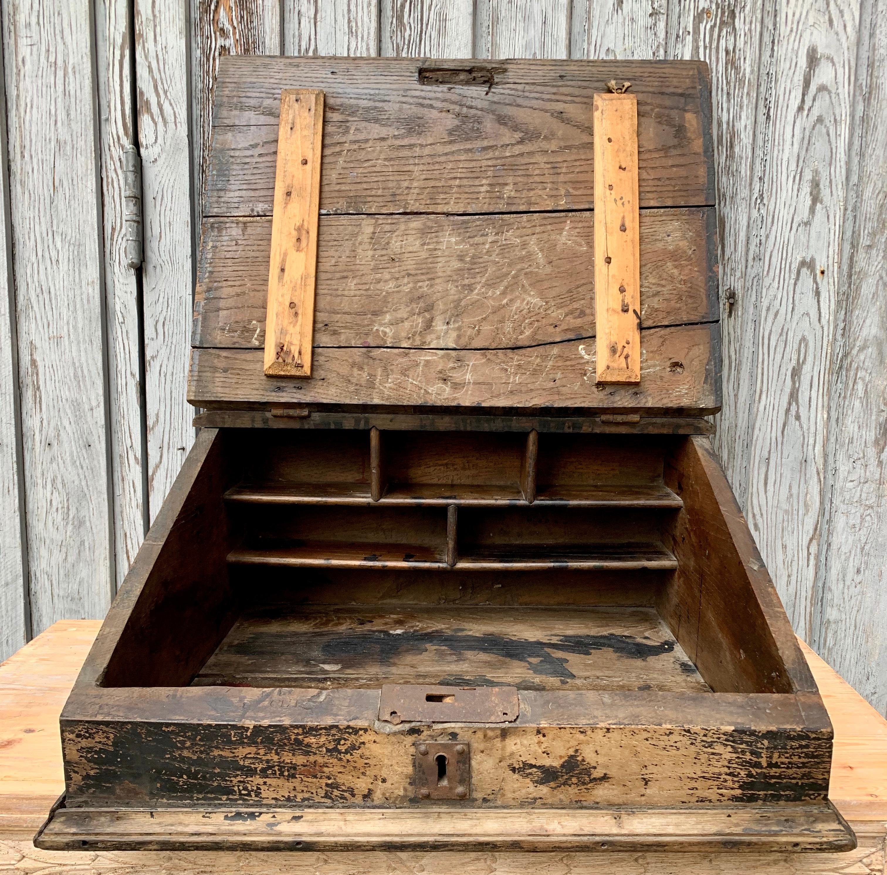 antique table top writing desk