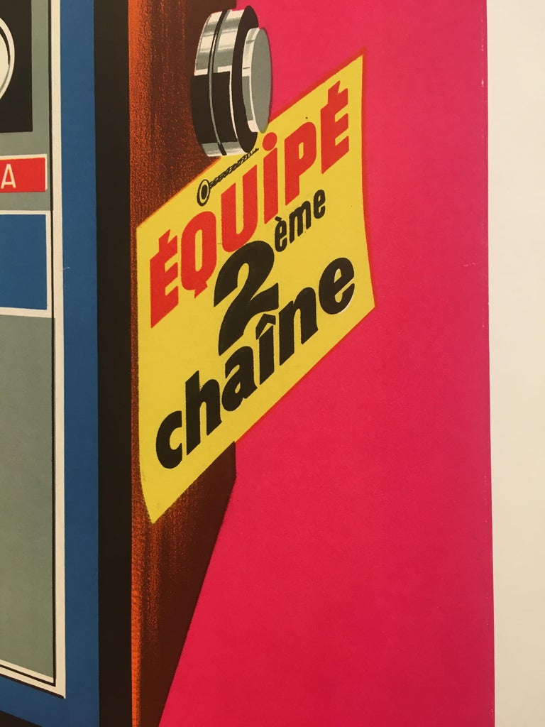 French Original Mid-Century Advertising Poster, 'Radiola' Designed by ...