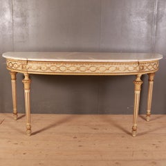 Table console à nœuds peinte d'origine française