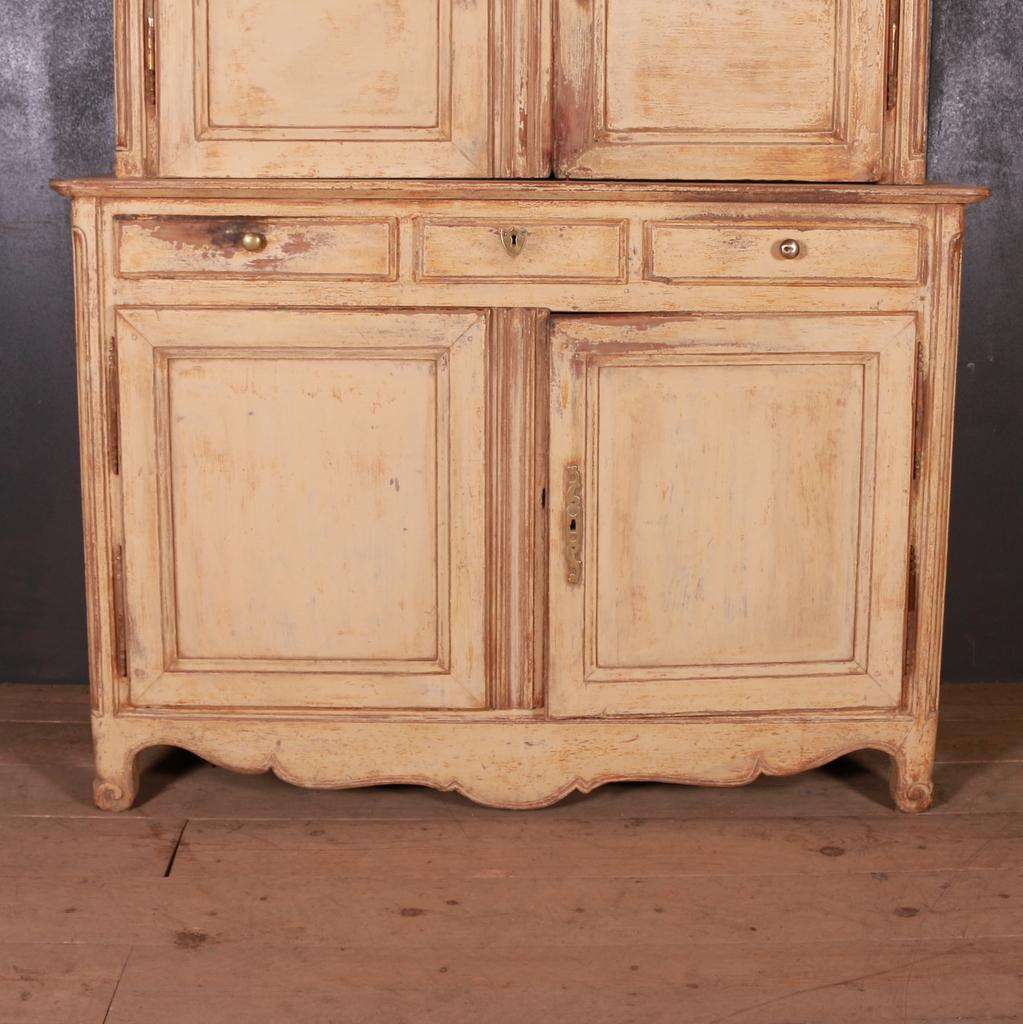 Pine French Original Painted Buffet De Corps For Sale