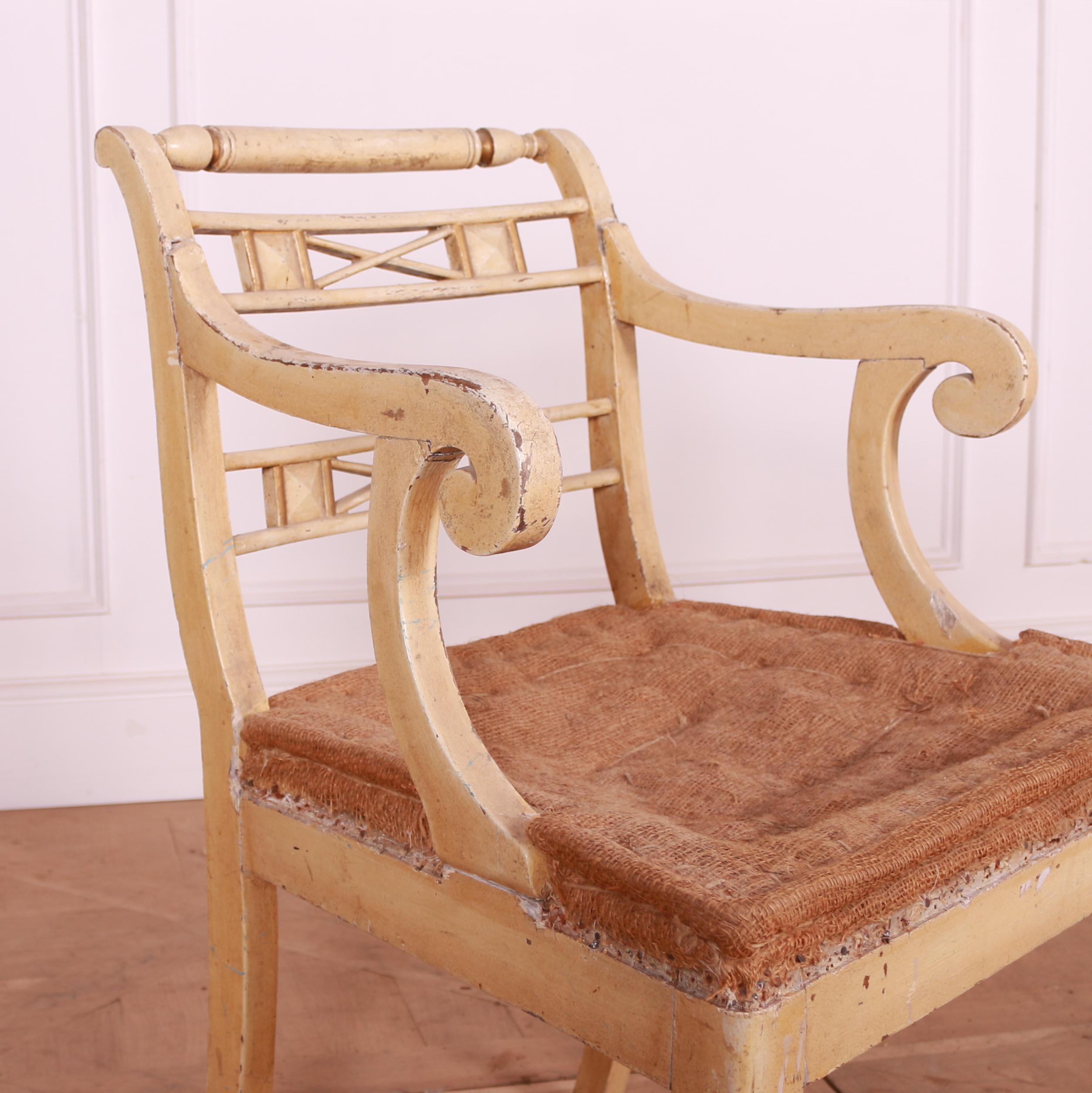 Chaise de bureau en chêne peint d'origine française du début du XIXe siècle. 1820.

La hauteur du siège est de 17,5



Dimensions
23 pouces (58 cms) de large
23 pouces (58 cms) de profondeur
32 pouces (81 cms) de hauteur.