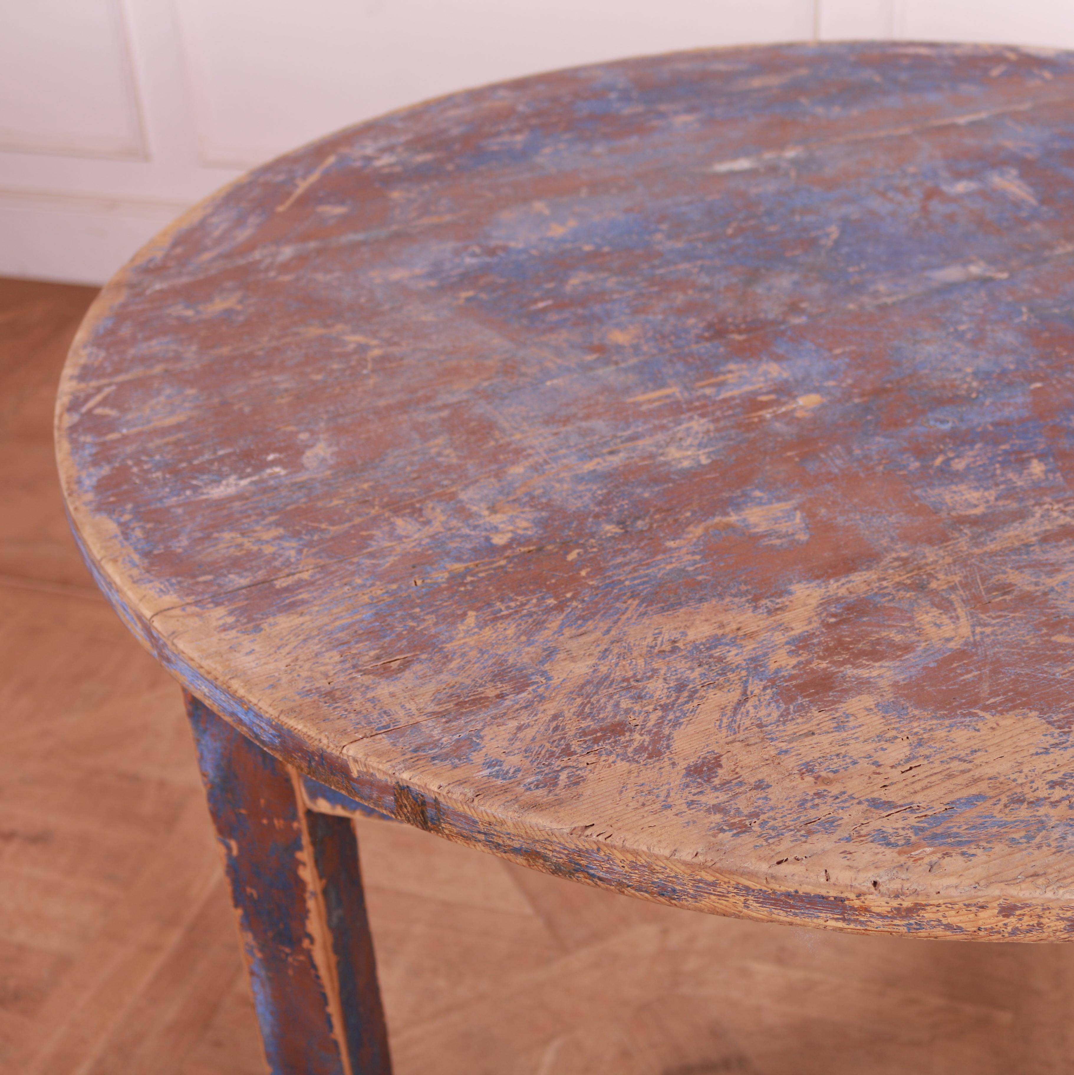 19th Century French, Original Painted Dining Table For Sale