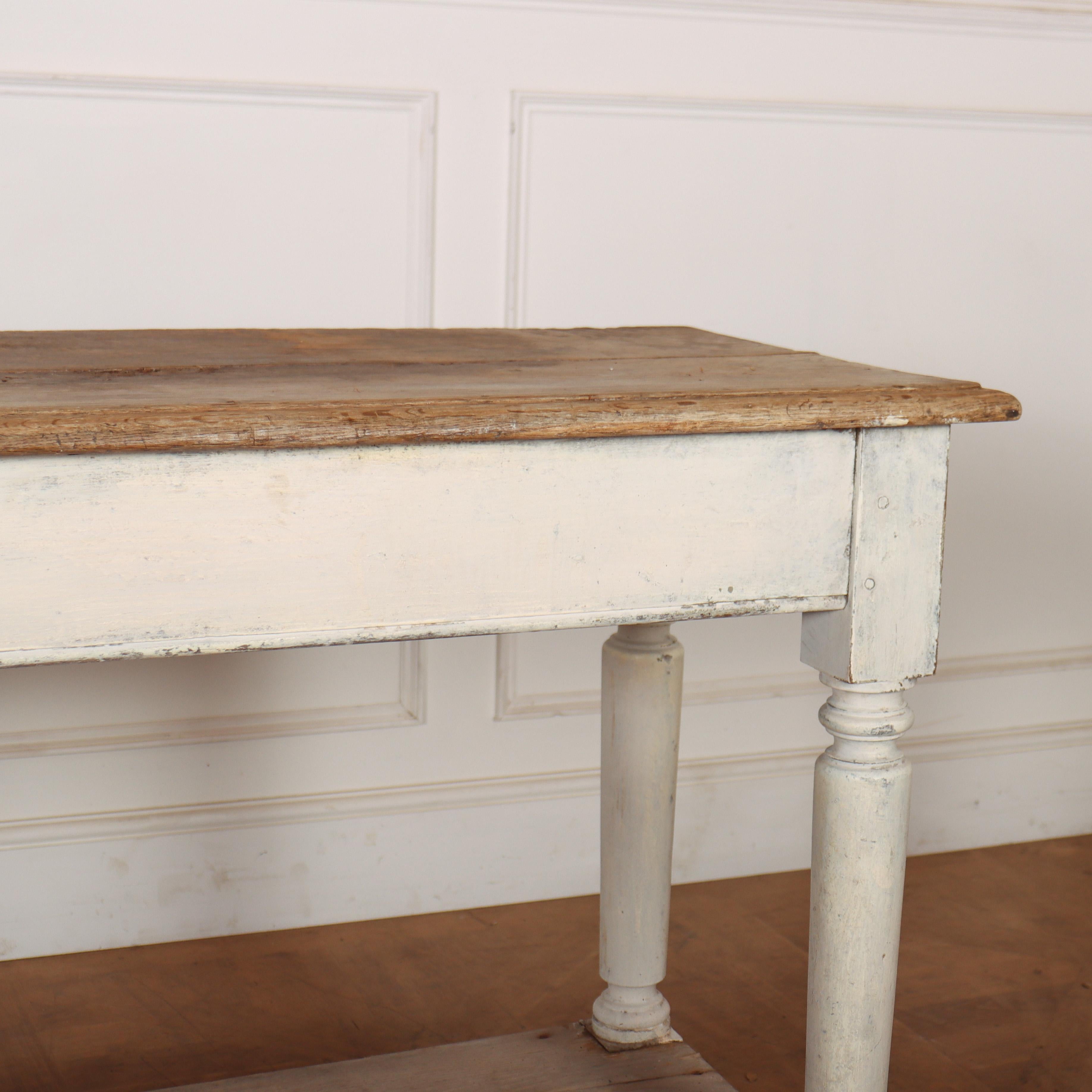 Oak French Original Painted Drapers Console For Sale