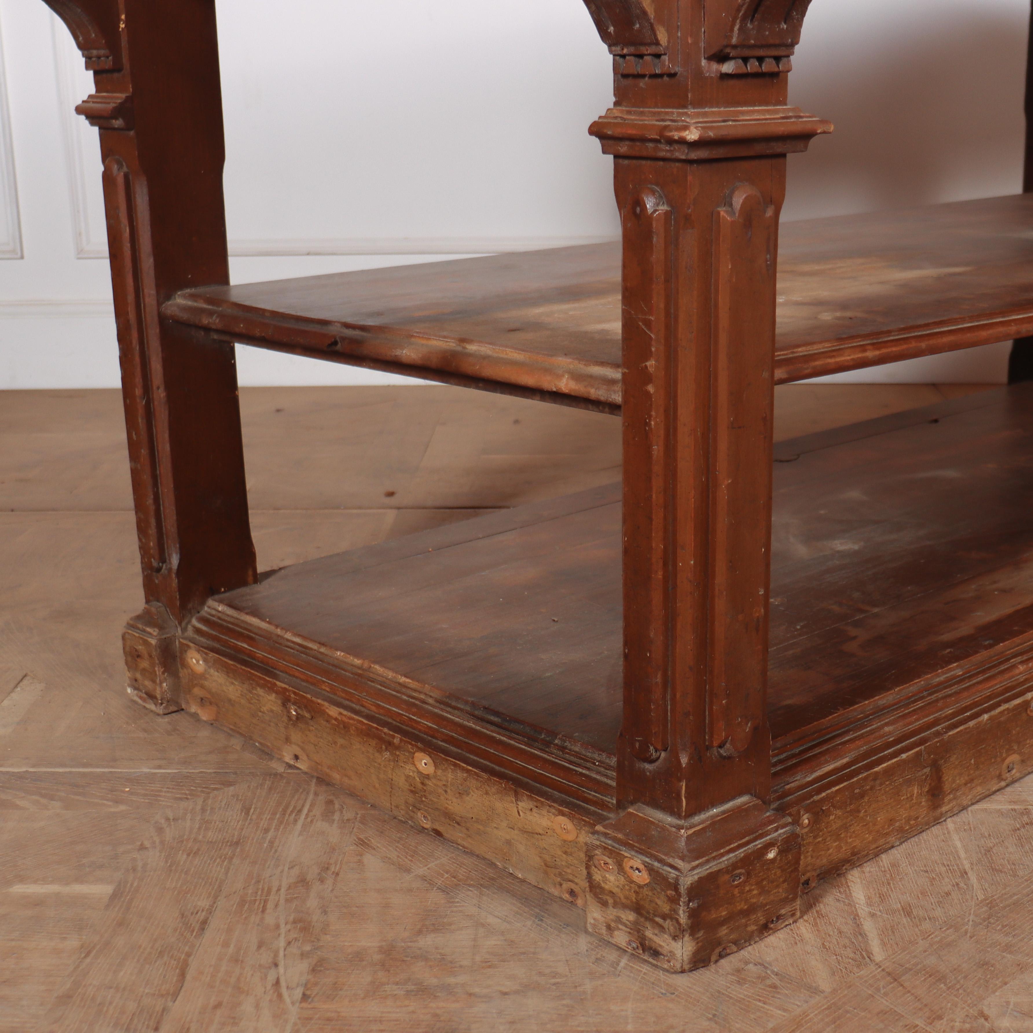 Pine French Original Painted Drapers Table For Sale