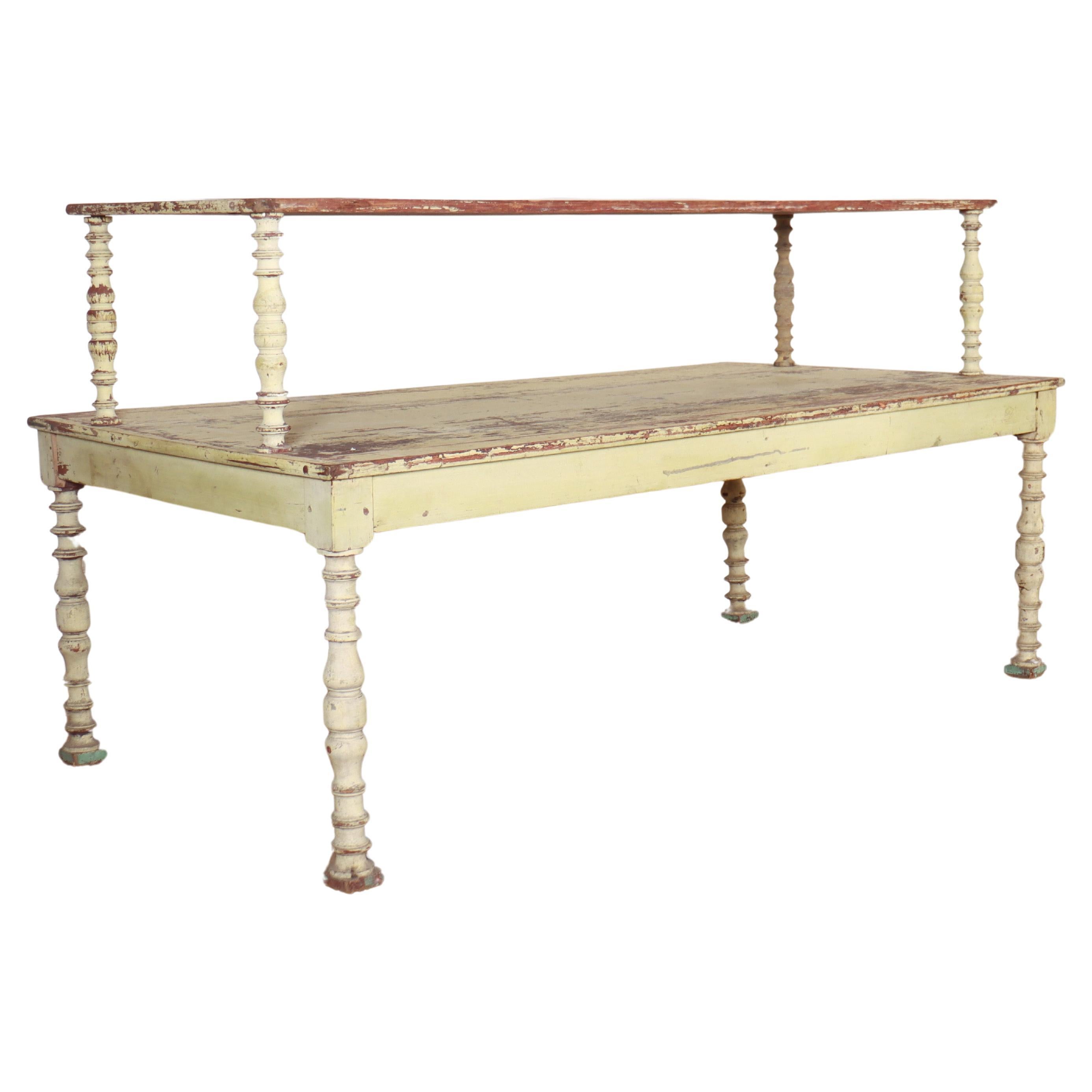 French Original Painted Florist Table