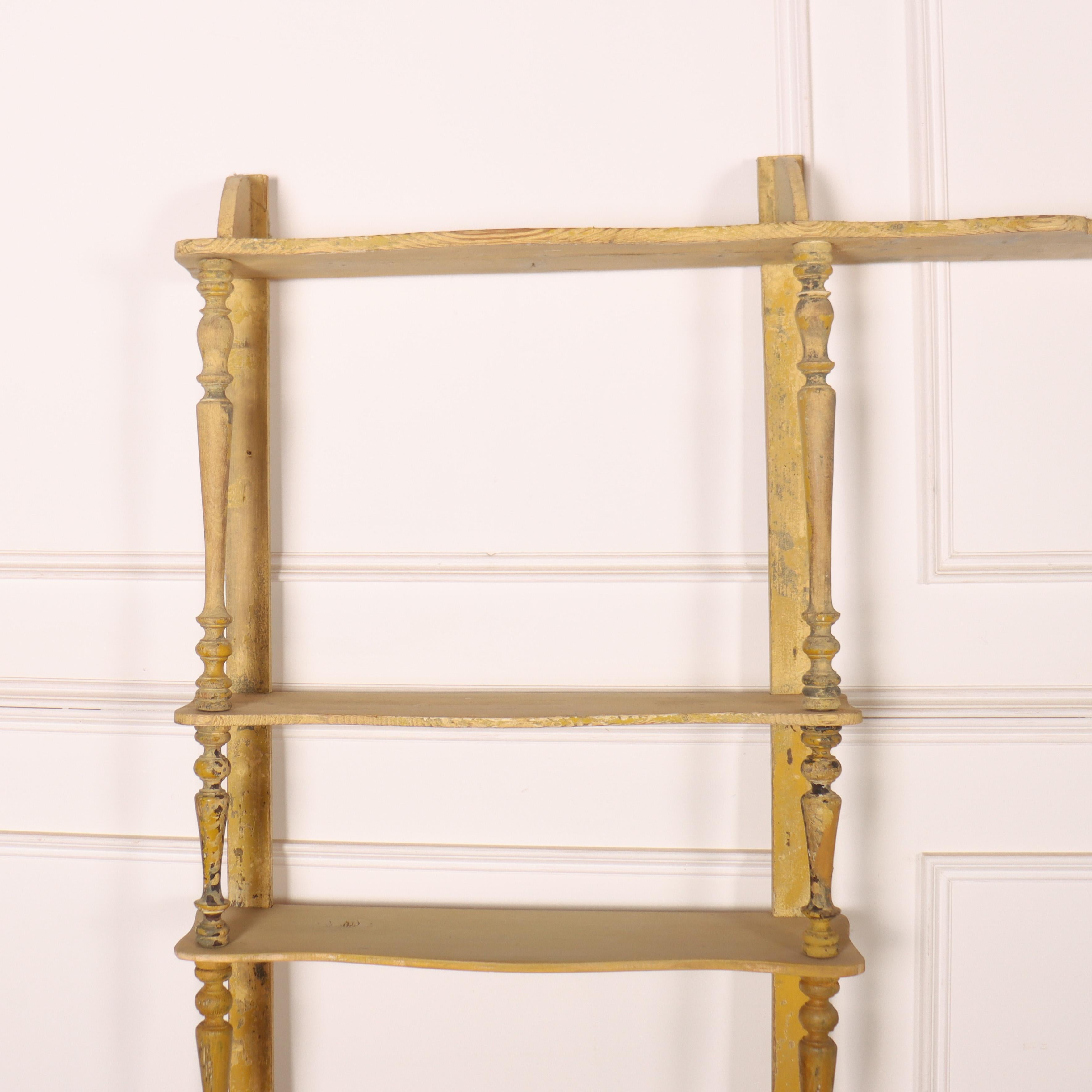 Large 19th C French original painted pine hanging rack. Lovely old worn paint. 1880.

Reference: 8095

Dimensions
66.5 inches (169 cms) Wide
7 inches (18 cms) Deep
67 inches (170 cms) High