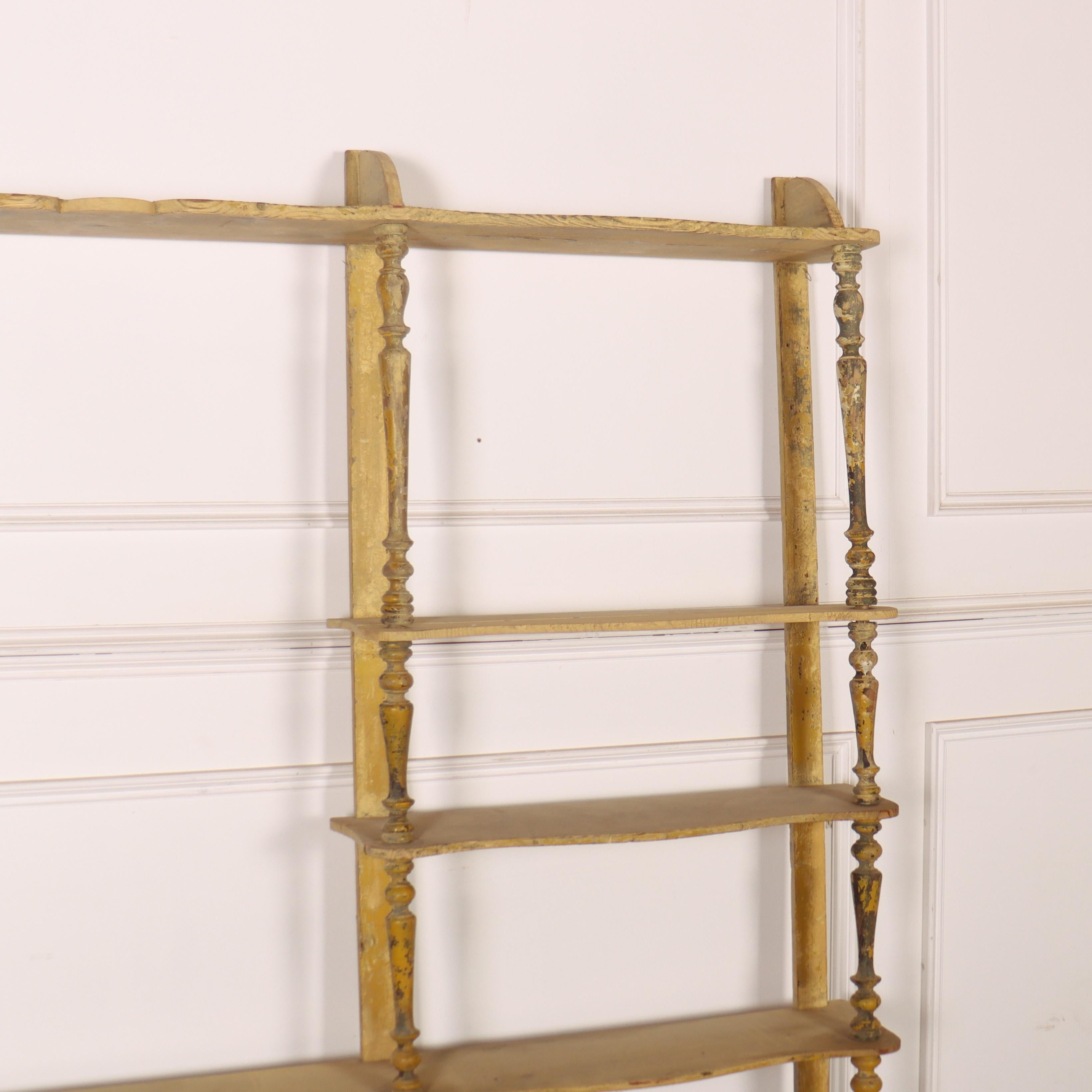 Pine French Original Painted Hanging Rack For Sale