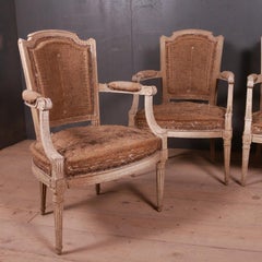 French Original Painted Salon Chairs