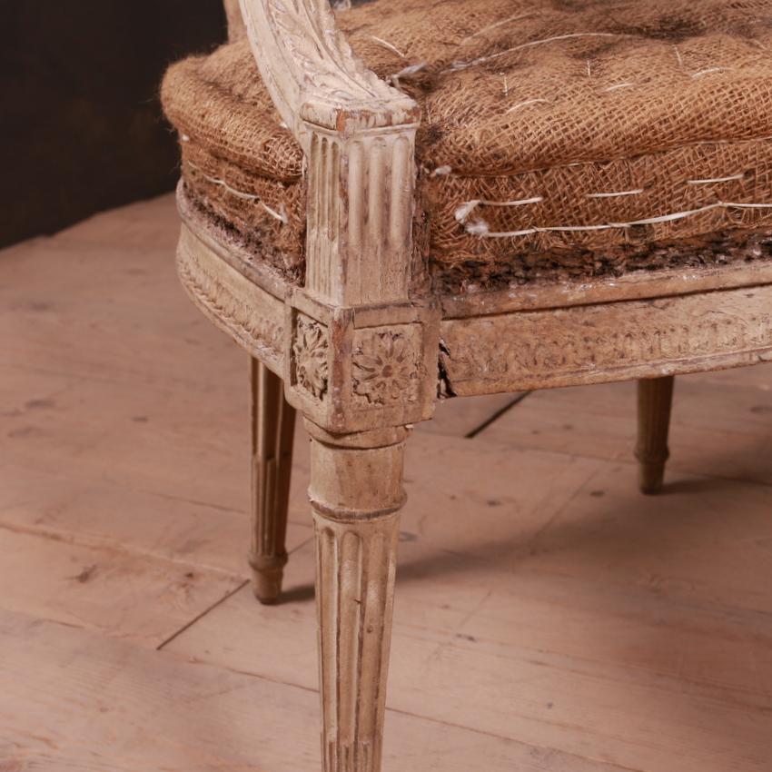 Französische original bemalte Salonstühle (18. Jahrhundert und früher) im Angebot