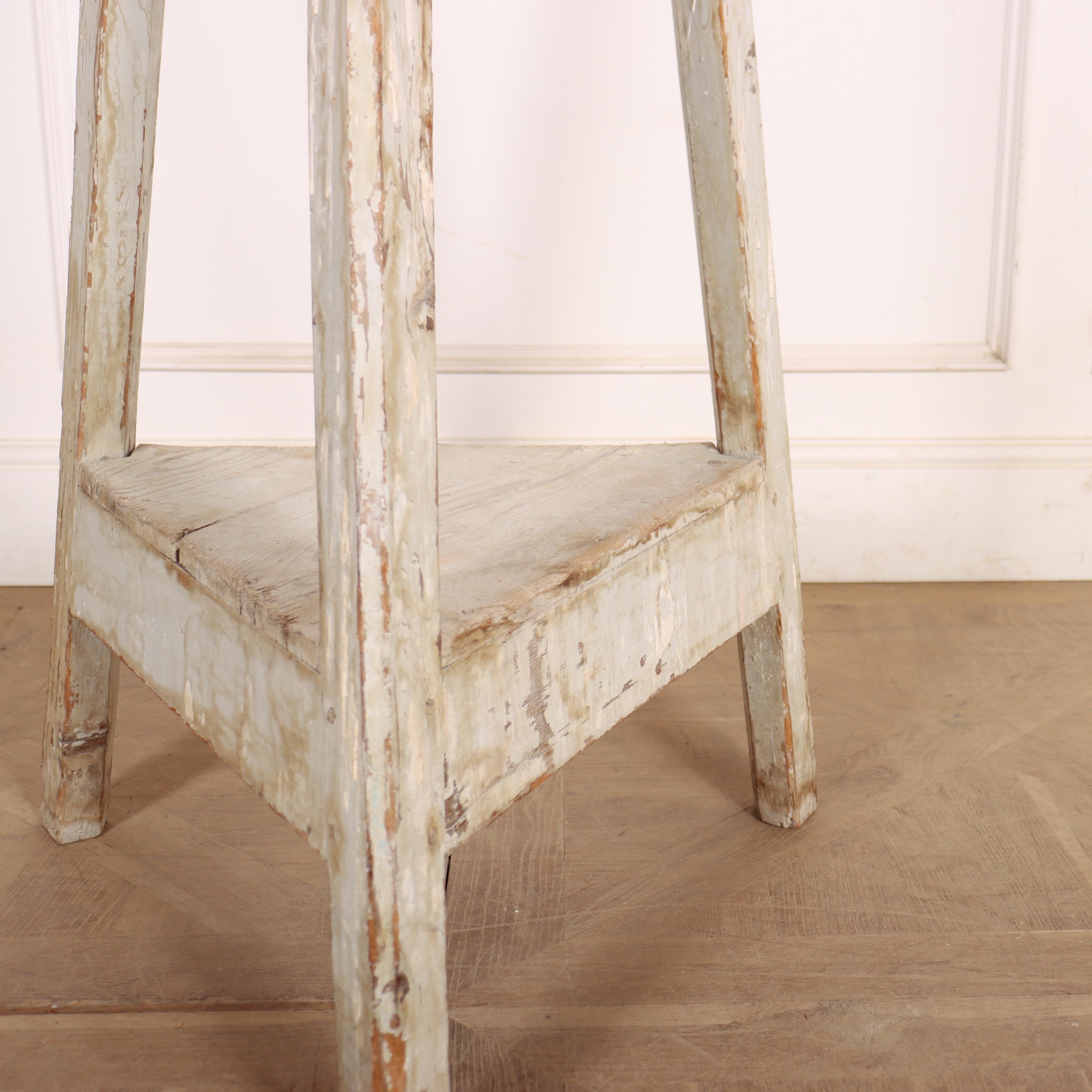 19th Century French Original Painted Sculpture Stand For Sale