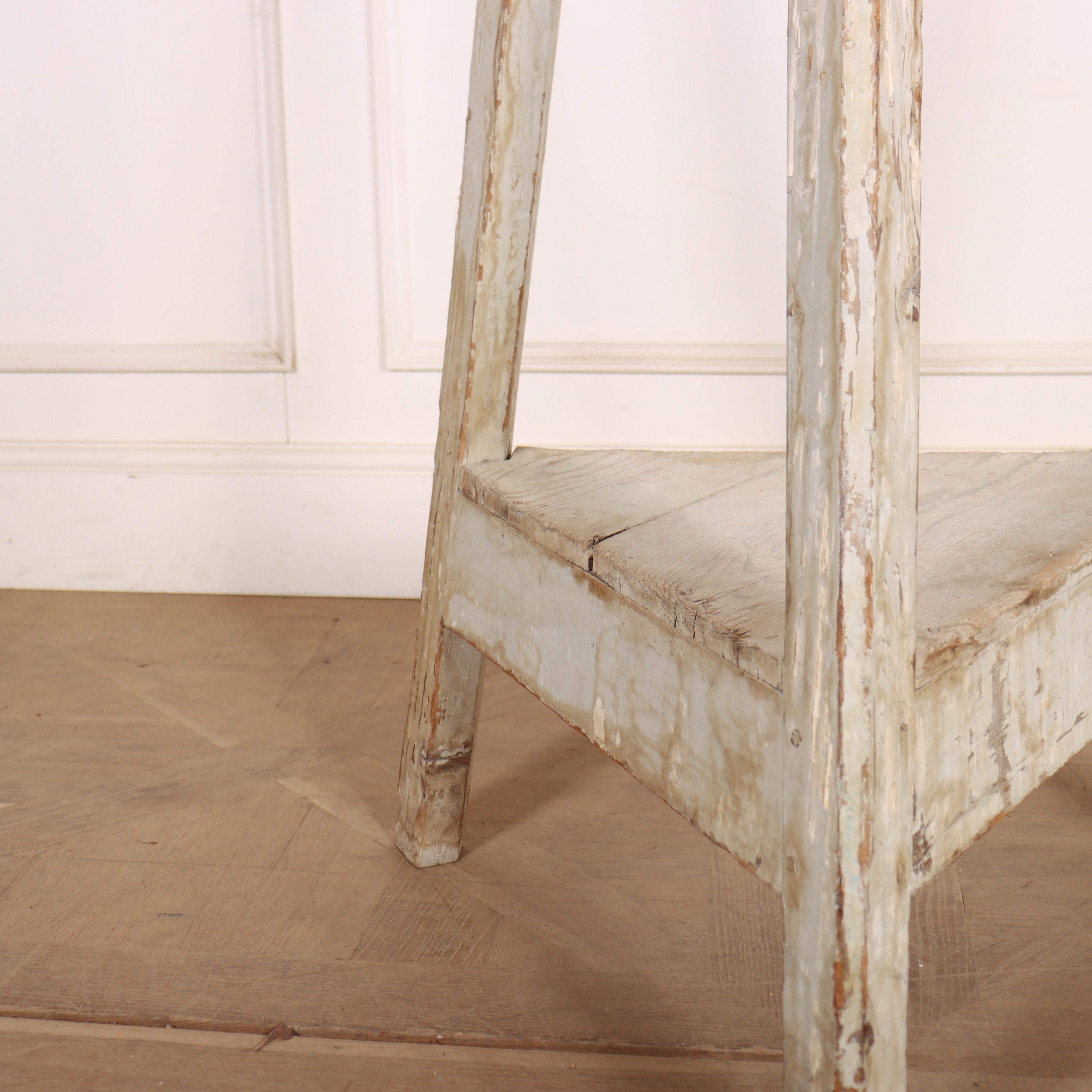 Pine French Original Painted Sculpture Stand For Sale
